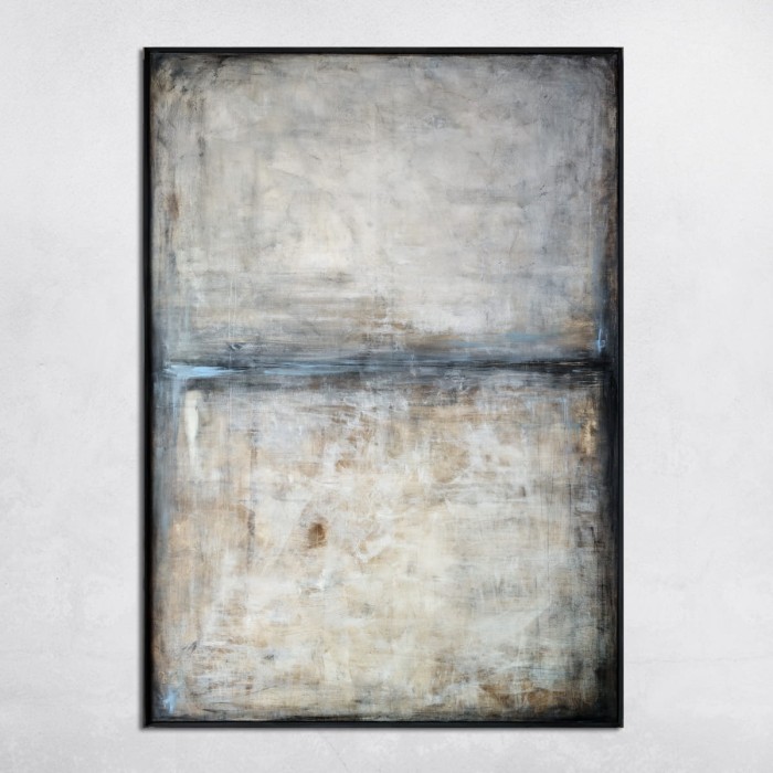 obraz olejny - Szary i beż I, format 170x120cm - dostępny