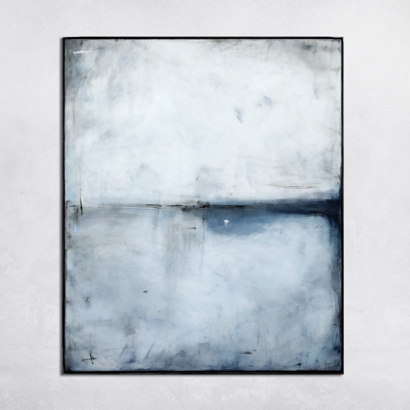 obraz olejny - Biel z kobaltem I, format 110x90cm, dostępny