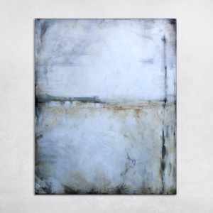 obraz olejny - Biel i siena VI, na zamówienie