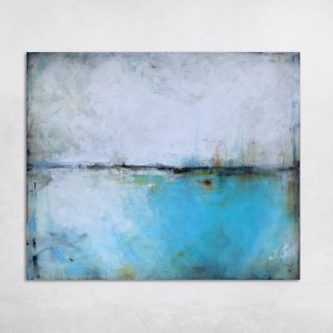 obraz olejny - Turkus i biel X, na zamówienie