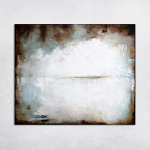 obraz olejny - Błękit i siena IV, na zamówienie