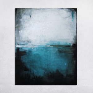 obraz olejny  -  Ciemny turkus I, na zamówienie