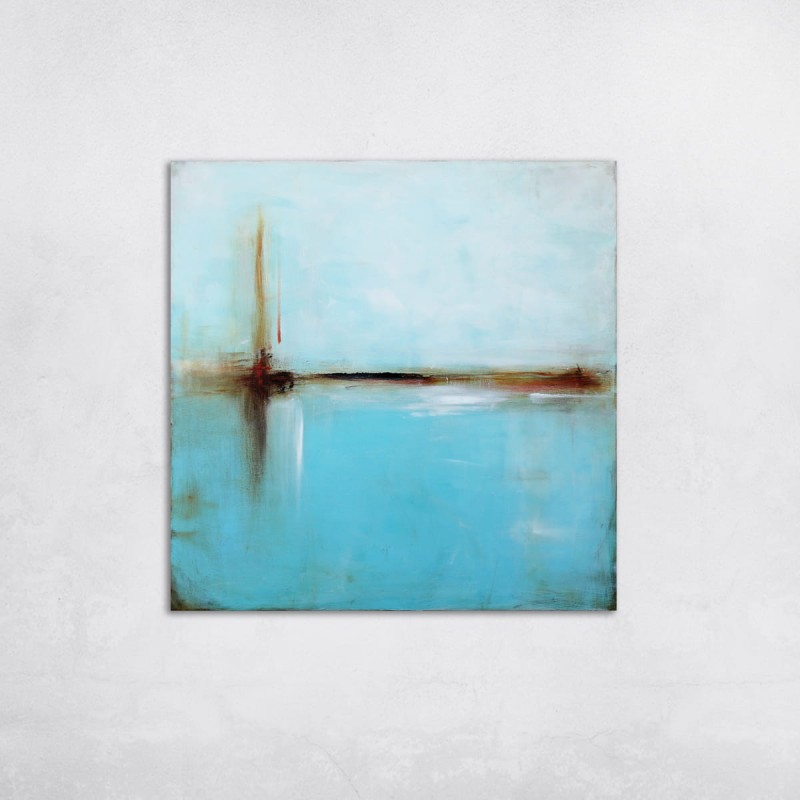 obraz olejny - Miedź i turkus VI, na zamówienie