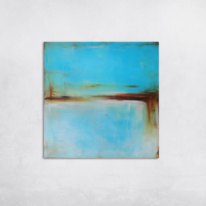 obraz olejny - Miedź i turkus V, na zamówienie