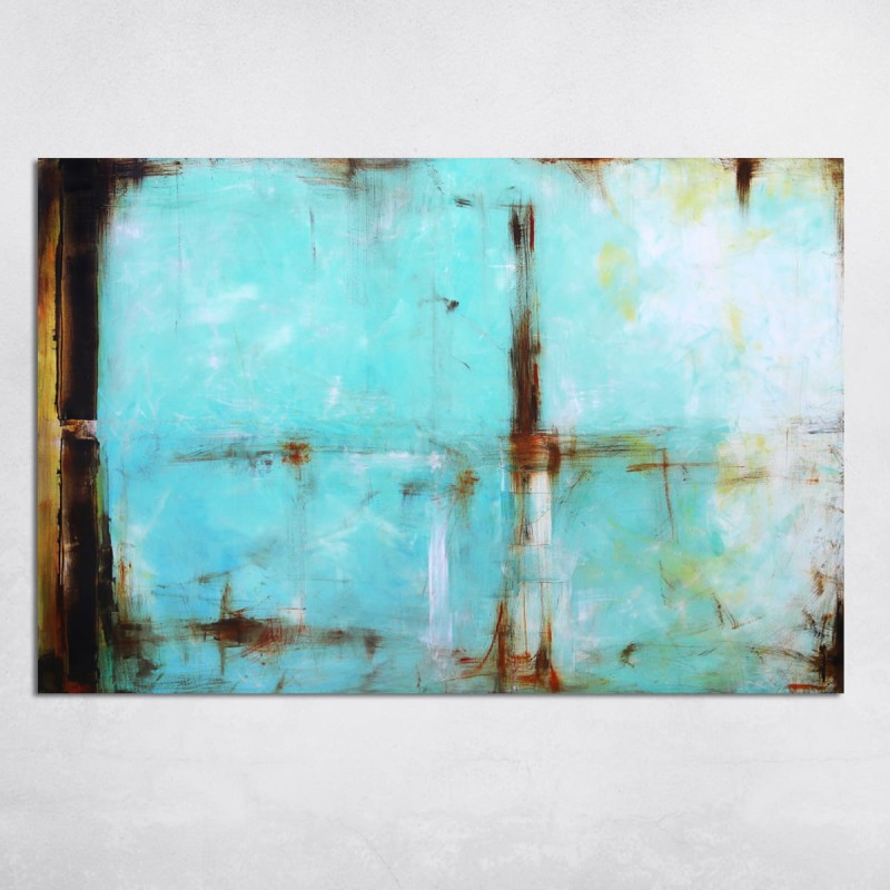 obraz olejny - Miedź i turkus I, na zamówienie