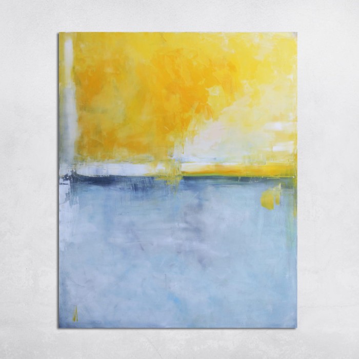 obraz olejny - Szafran i błękit II, na zamówienie