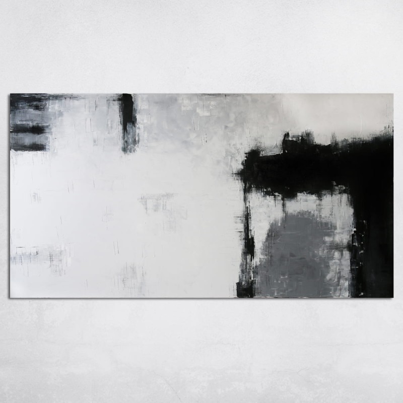 obraz olejny - Szaro czarny I, na zamówienie
