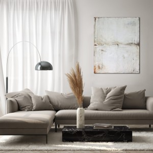 obraz olejny - Biel i beż II, format 110x90cm znajduje się w Vivid Gallery we Wrocławiu