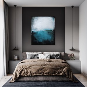 zielony obraz do sypialni