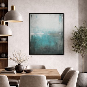 turkusowy obraz do salonu