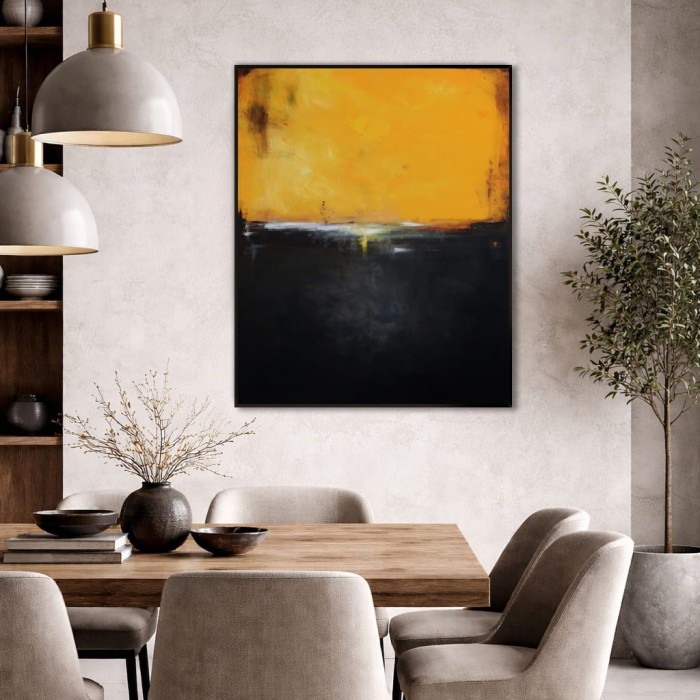 żółty obraz do salonu i jadalni