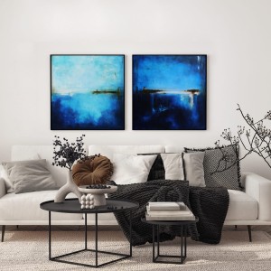 błękitny obraz do salonu