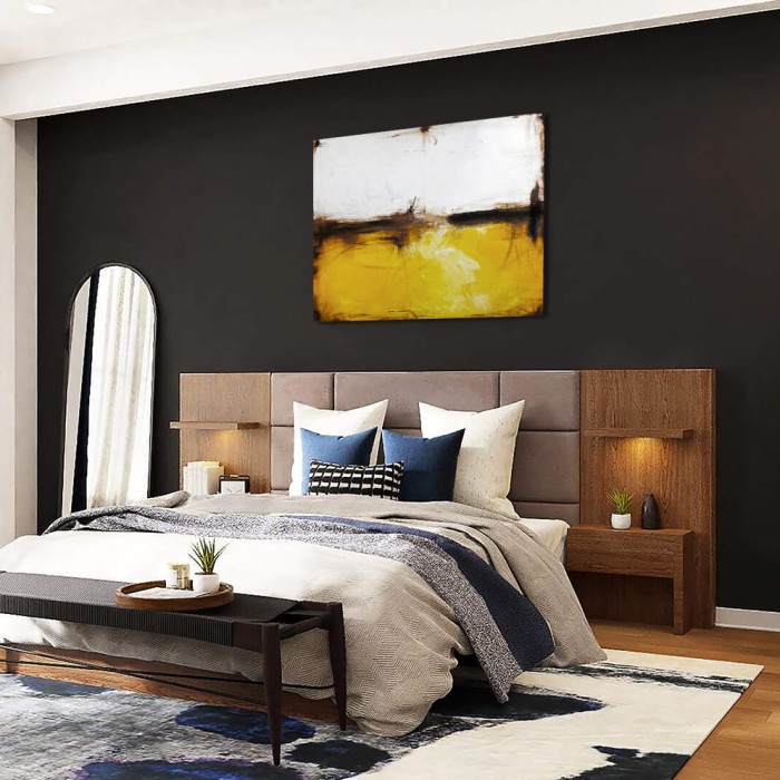 żółty obraz do sypialni