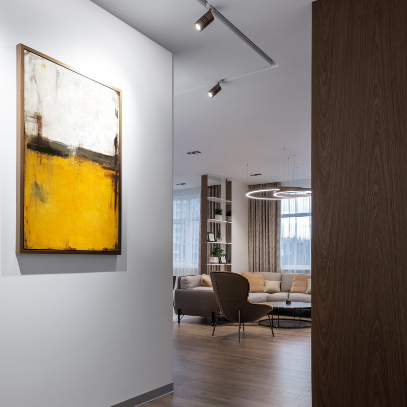 żółty obraz do przedpokoju