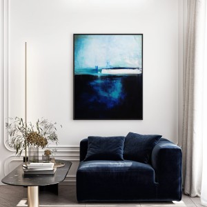 granatowy obraz do salonu