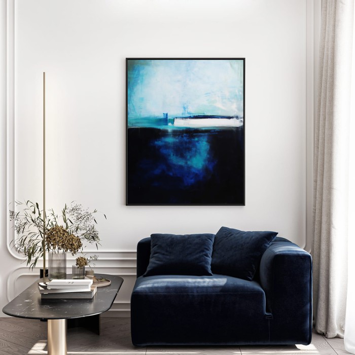 granatowy obraz do salonu