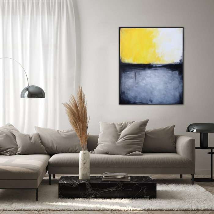 żółty obraz do salonu