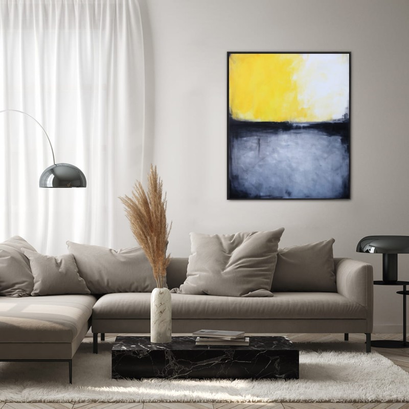 żółty obraz do salonu