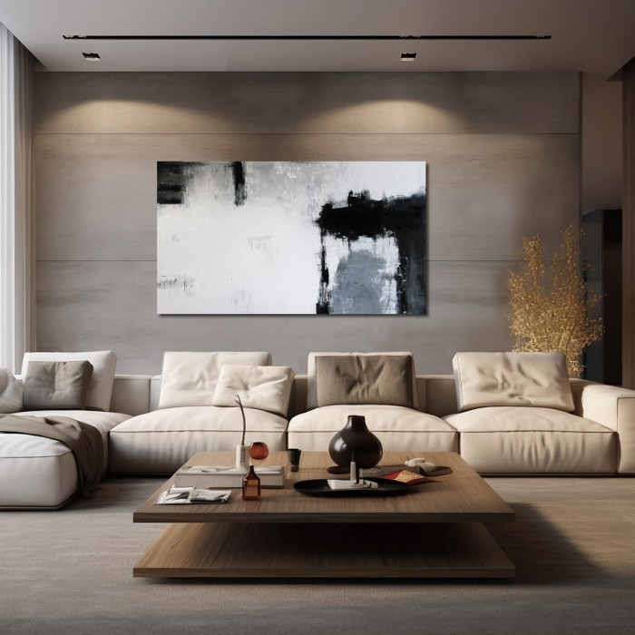 czarnobiały obraz do salonu