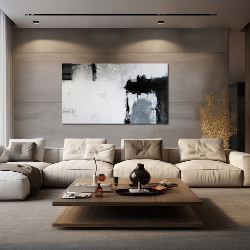 czarnobiały obraz do salonu