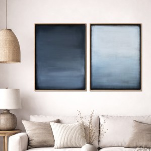 Obraz olejny w formacie 80x60cm oprawiony w ramę z naturalnego dębu idealnie pasuje do salonu czy jadalni