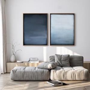 Obraz olejny w formacie 80x60cm oprawiony w ramę z naturalnego dębu idealnie pasuje do sypialni