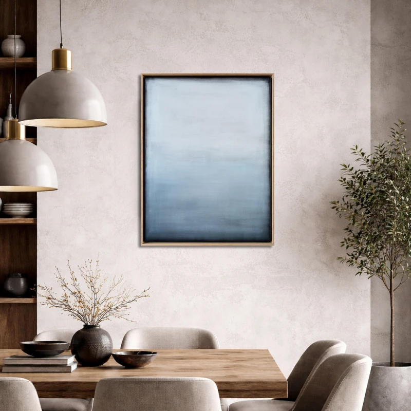 Obraz olejny w formacie 80x60cm oprawiony w ramę z naturalnego dębu idealnie pasuje do salonu czy jadalni