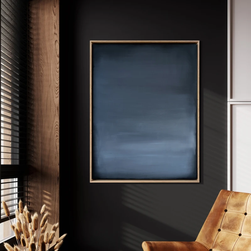 Obraz olejny w formacie 80x60cm oprawiony w ramę z naturalnego dębu pasuje idealnie do salonu czy gabinetu