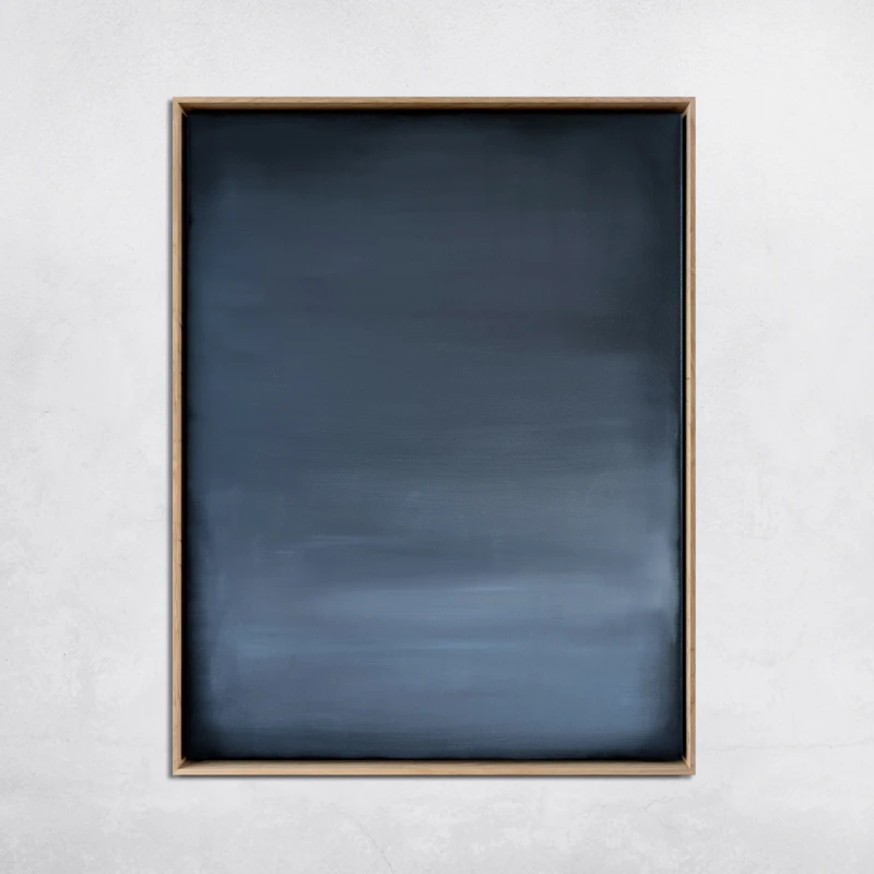 Obraz olejny w formacie 80x60cm oprawiony w ramę z naturalnego dębu.