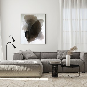 Obraz w formacie 120x100cm wpisuje się w nowoczesne minimalistyczne wnętrza