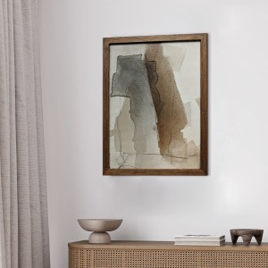 Obraz w formacie 40x30cm oprawiony w dębową ramę z naturalnego drewna pasuje do gabinetu lub salonu
