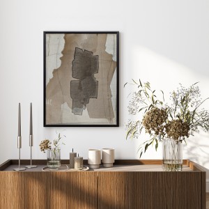 Obraz w formacie 40x30cm oprawiony w czarną, aluminiową ramę wpisuje się w nowoczesne pomieszczenia