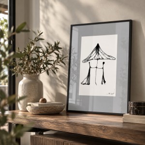Minimalistyczna grafika z parą