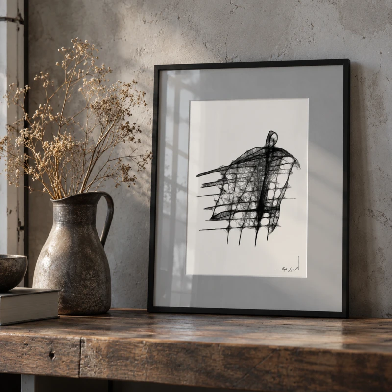 Minimalistyczna grafika w prezencie dla mężczyzny