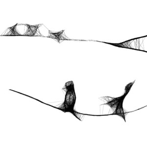 Autorska grafika nr 106 - ptaki, detal