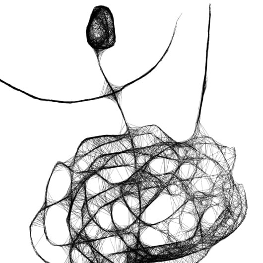 kobieca grafika nr 90 - tancerka, detal