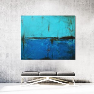 obraz olejny - Turkus i Błękit III