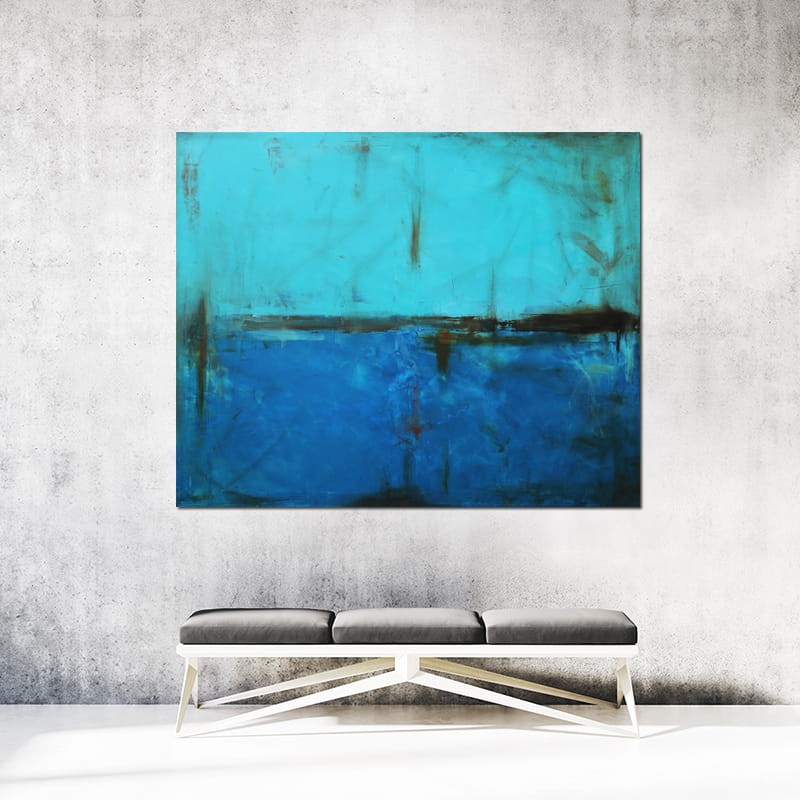 obraz olejny - Turkus i Błękit III