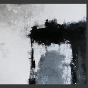 obraz olejny - Szaro czarny I