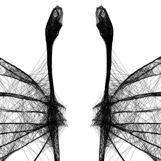 Autorska grafika nr 69 - anioły, detal