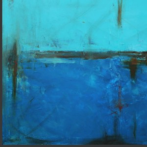 obraz olejny - Turkus i Błękit III