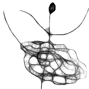 kobieca grafika nr 91 - tancerka, detal