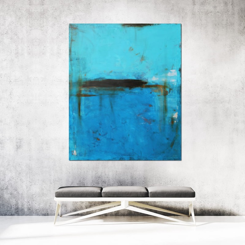 obraz olejny - Turkus i Błękit II