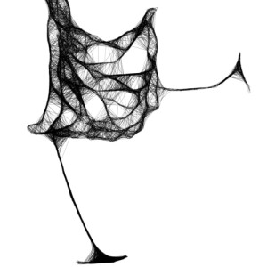 Autorska minimalistyczna grafika nr 121 łyżwiarka, detal