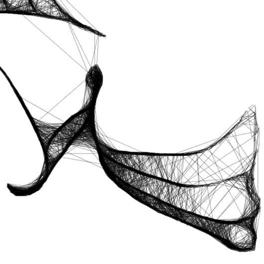 kobieca grafika nr 66 - porwana przez wiatr, detal