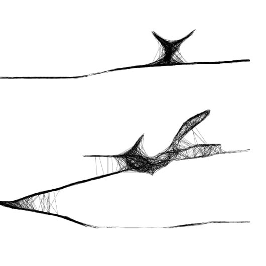 Autorska grafika nr 106 - ptaki, detal